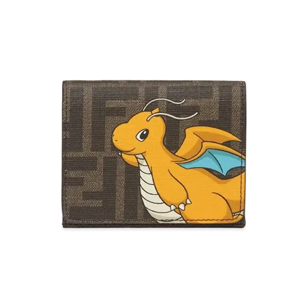 Pokemon x Fragment x FENDI Dragonite Wallet FF Fabric "Brown"