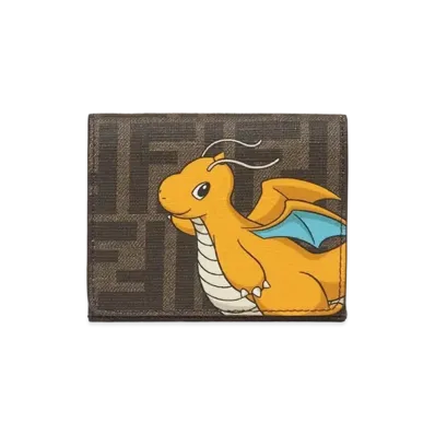 Pokemon x Fragment x FENDI Dragonite Wallet FF Fabric "Brown"
