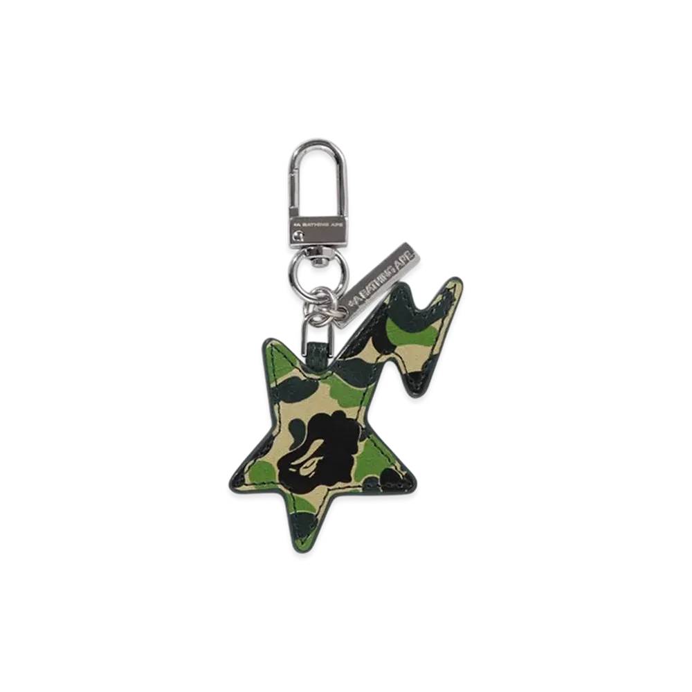 A BATHING APE ABC Camo Sta Keychain "Green"