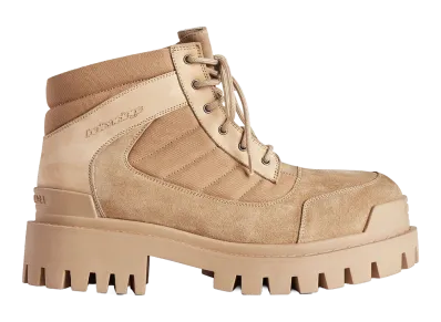 BALENCIAGA Women's Combat Strike Low Boots "Sand Beige"