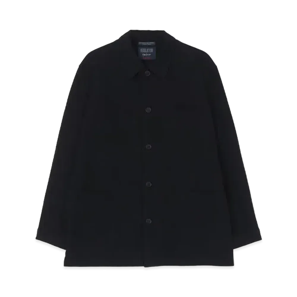 Yohji Yamamoto CD 30/3 Dense Plain Stitch Re Pocket Blouson "Black"