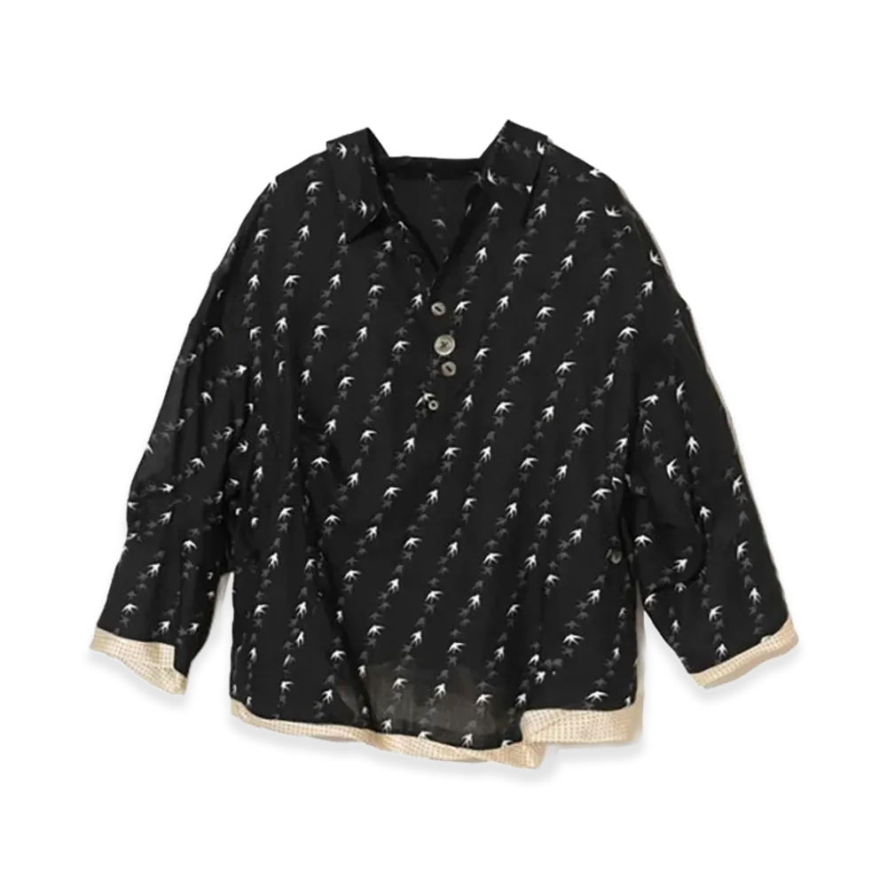 UNDERCOVER Ramie Over Shirt "Black Base"