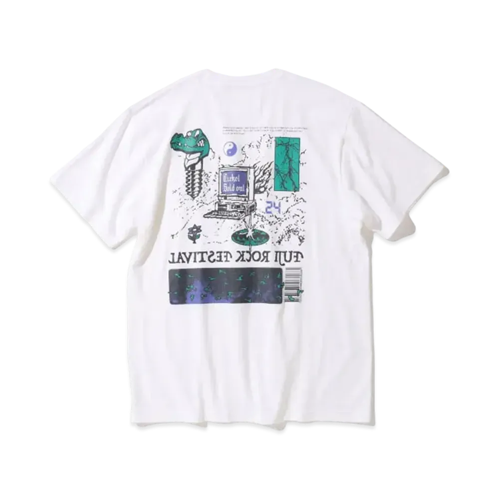 FUJI ROCK FESTIVAL'24 x BEAMS TOSHIFUMI KIUCHI Error Reporting T-shirt "White"