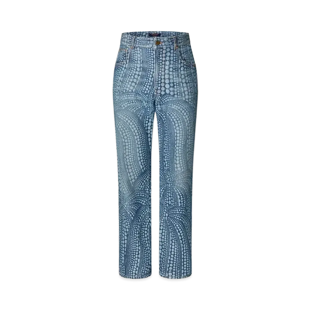 Louis Vuitton x Yayoi Kusama All Over Pumpkin Denim Pants "Indigo"