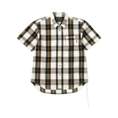 mastermind JAPAN Block Plaid Reversible SS Shirts "White"