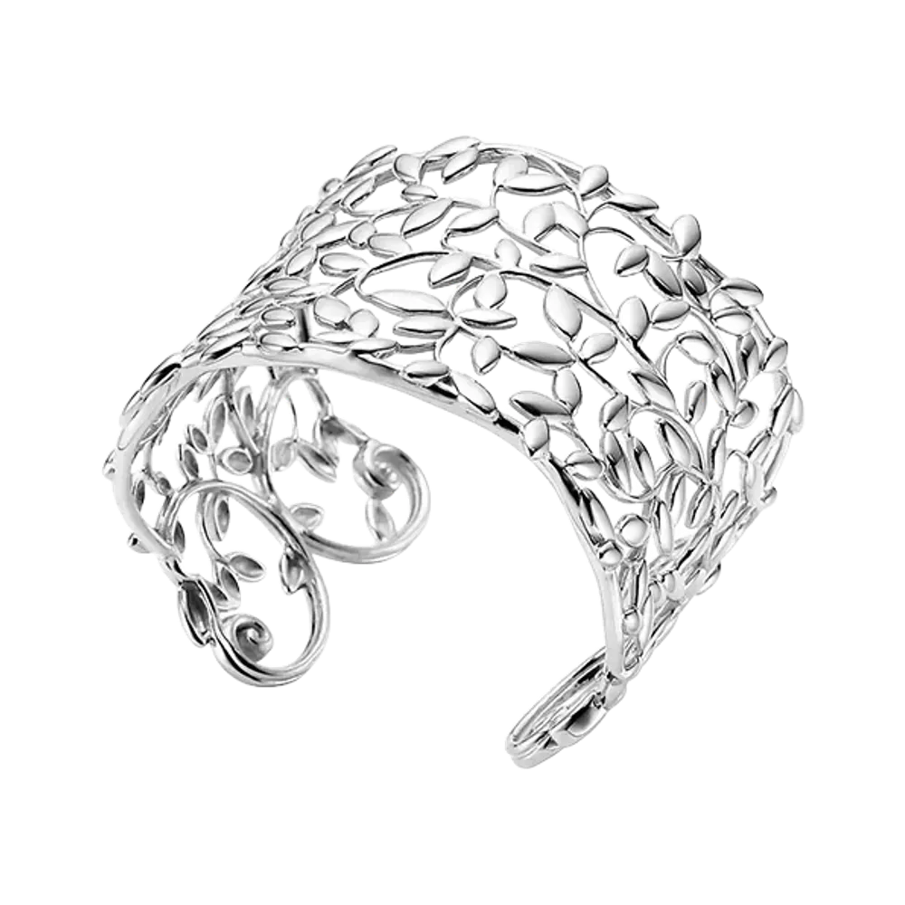Tiffany & Co. Paloma Picasso Olive Leaf Cuff Bangle "Silver"