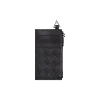 Bottega Veneta Zipped Card Holder "Black"