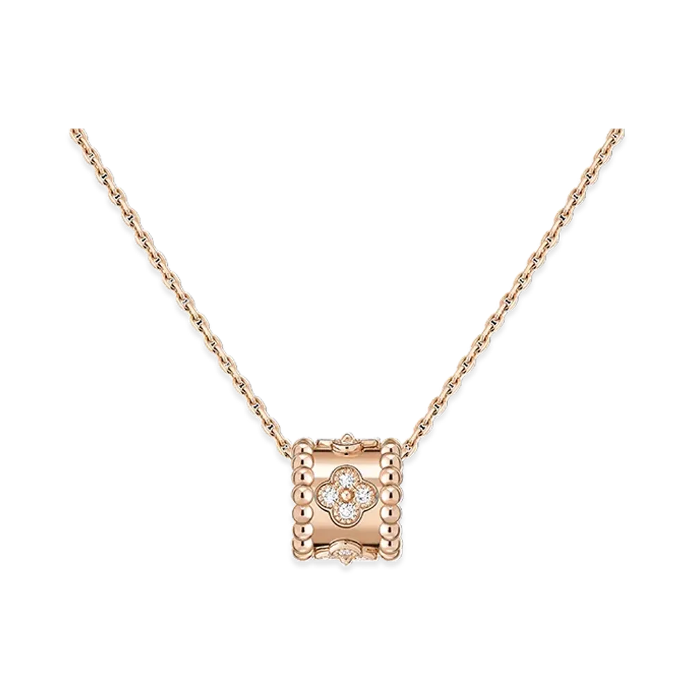 Van Cleef & Arpels Perlee clovers pendant "18K Rose Gold/Diamond"