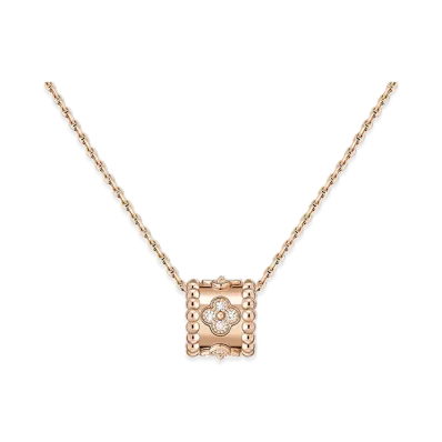 Van Cleef & Arpels Perlee clovers pendant "18K Rose Gold/Diamond"