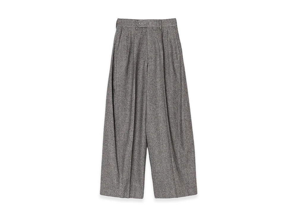 HYKE Women's Tweed Wide Barrel Leg Pants "Gray"
