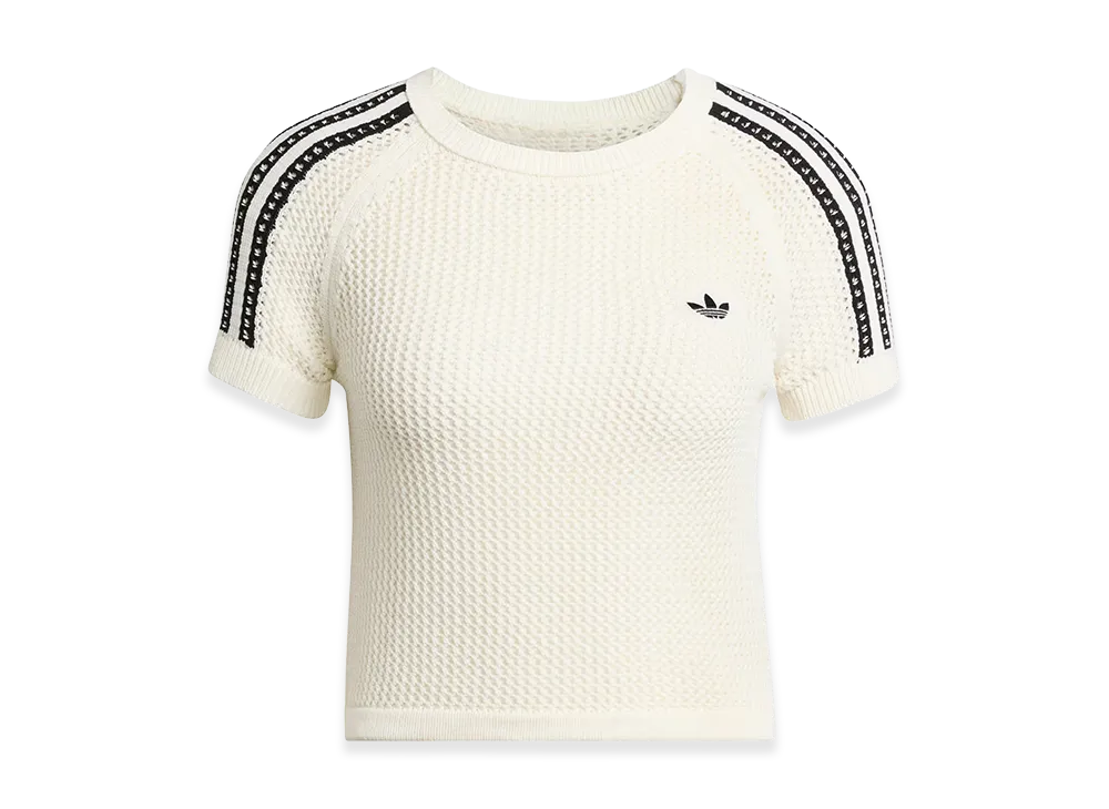adidas Knit Crochet Cali Tee "Off White"