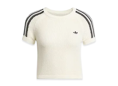 adidas Knit Crochet Cali Tee "Off White"