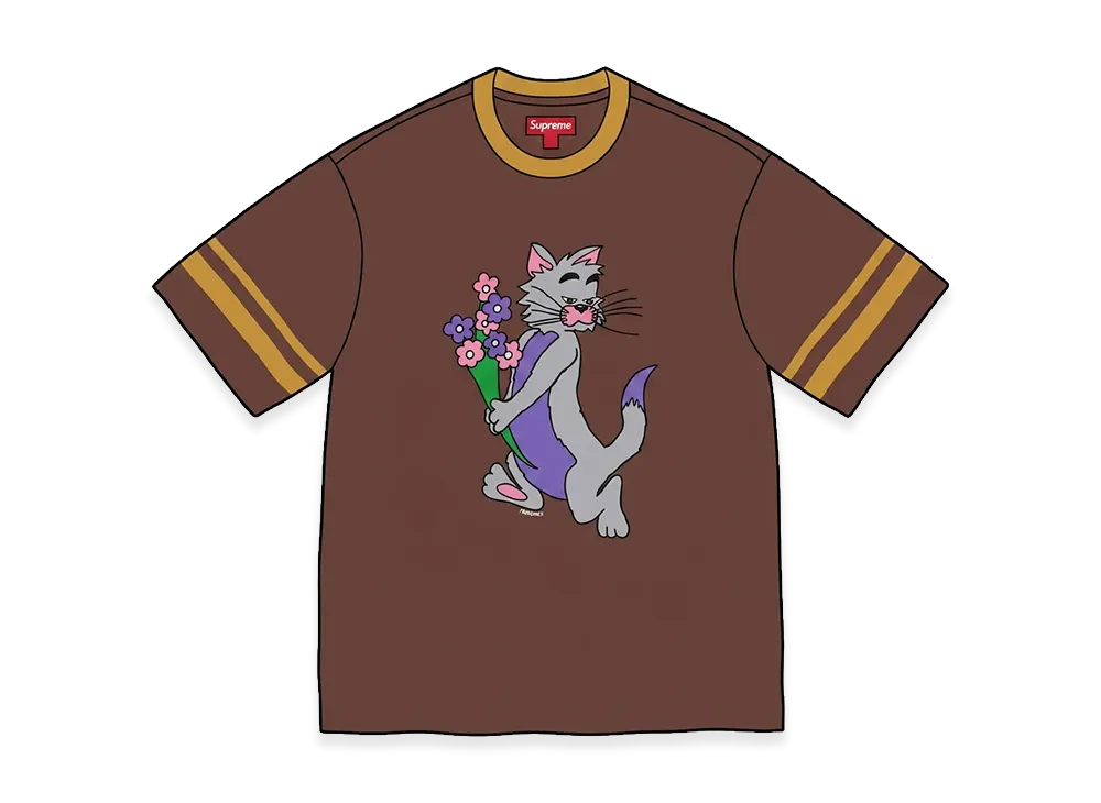 Supreme Glitter Cat S/S Top "Brown"