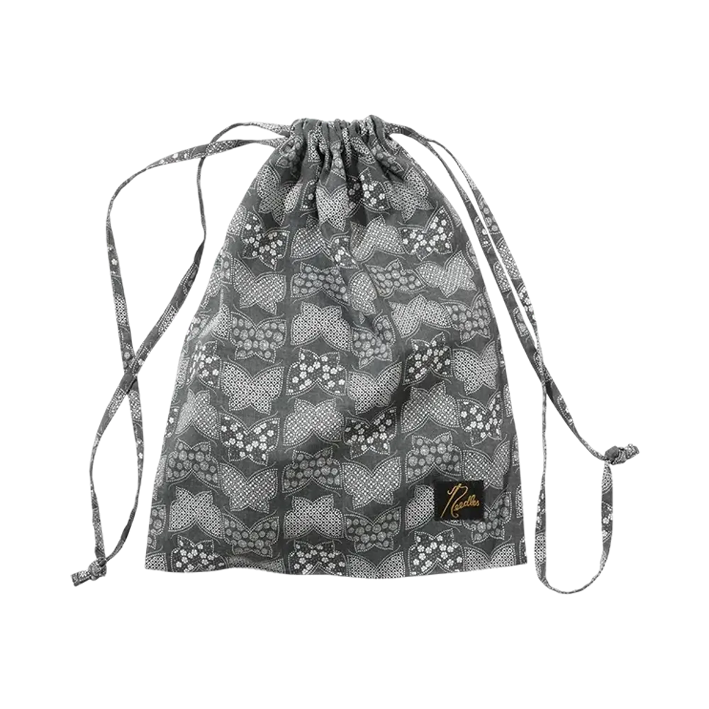 NEEDLES String Bag - Papillon Print "Black"