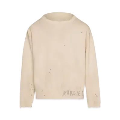 Maison Margiela Handwritten Logo Sweatshirt "Dirty Ecru"
