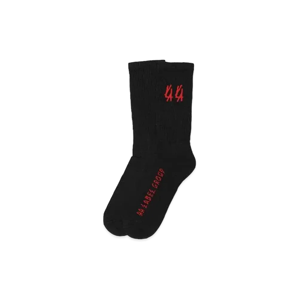 44 LABEL GROUP CLASSIC SOCKS "BLACK/RED"