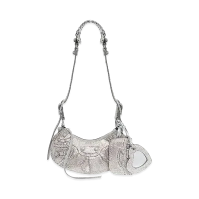 BALENCIAGA Le Cagole XS Shoulder Bag Line Stone "Grey"