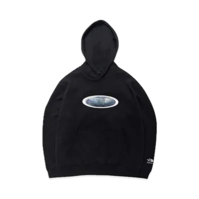 Supreme x The North Face Lenticular Mountains Hooded Sweatshirt "Black"