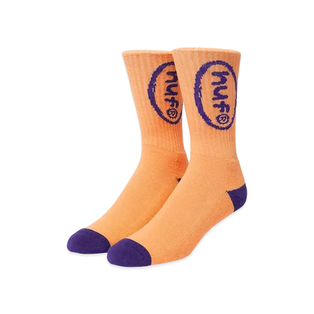 HUF Pencilled in Crew Socks "Orange"