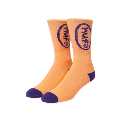 HUF Pencilled in Crew Socks "Orange"