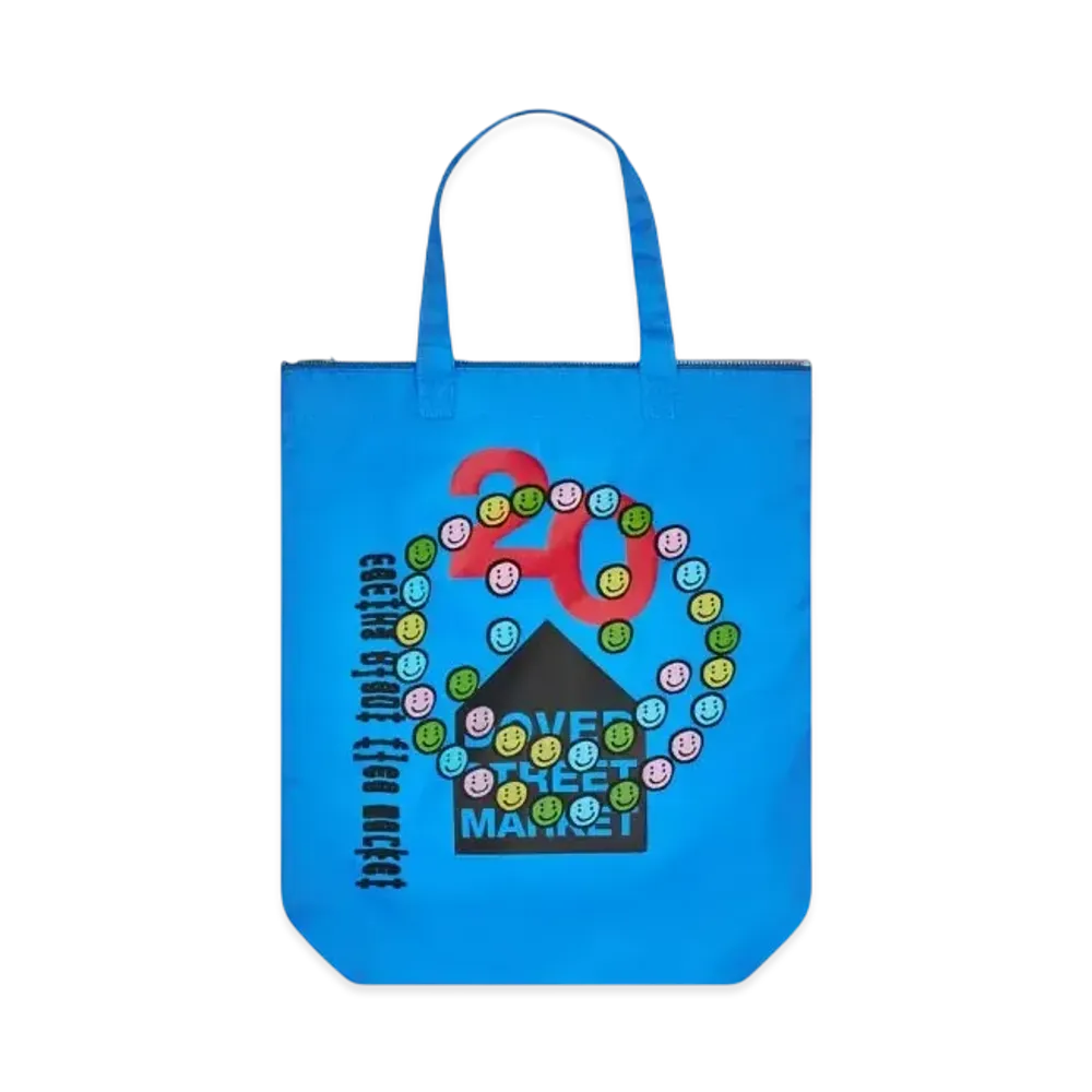 Dover Street Market London x Cactus Plant Flea Market 20th Anniversary Tote "Blue"