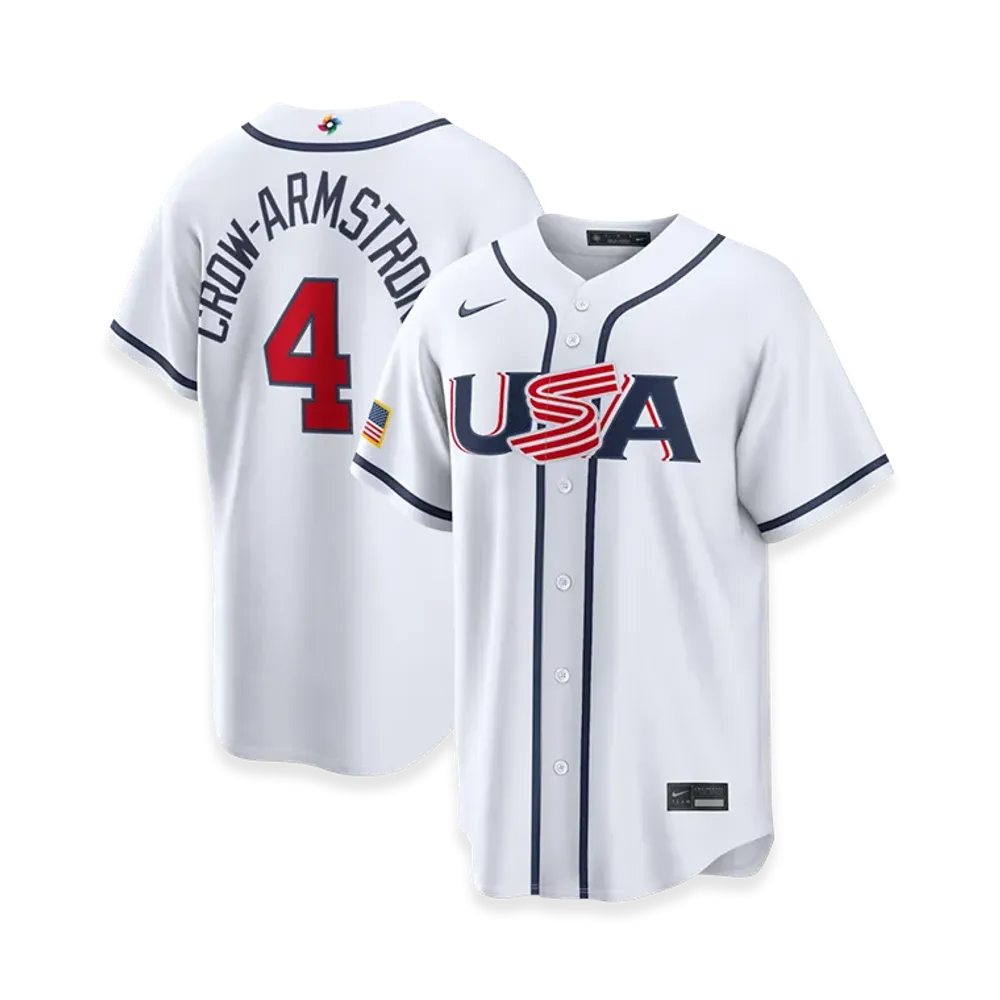Nike 2026WBC World Baseball Classic Pete Crow-Armstrong USA Baseball Home Stadium Jersey "White"