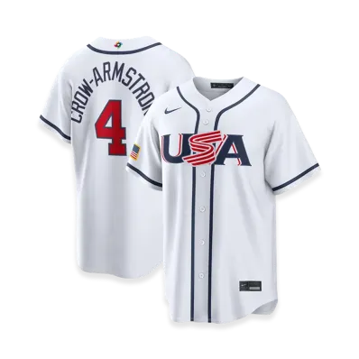 Nike 2026WBC World Baseball Classic Pete Crow-Armstrong USA Baseball Home Stadium Jersey "White"