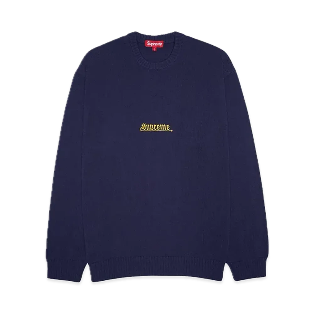 Supreme Old English Sweater "Navy"