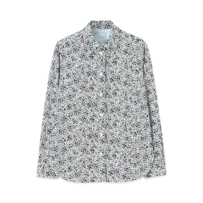 Paul Smith Women's Animal Print Long Sleeve Shirt "White"