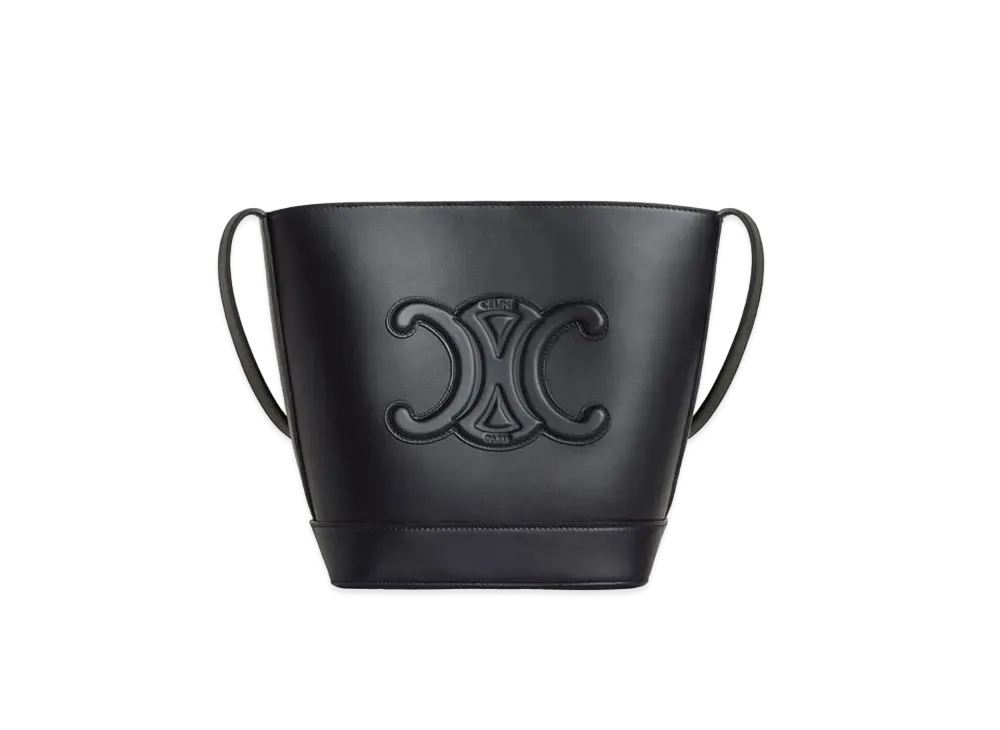 CELINE Small Bucket Cuir Triomphe In Smooth Calfskin "Black"