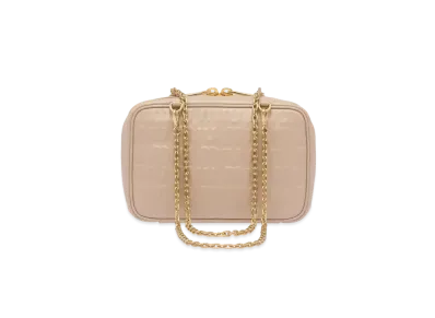 MIU MIU Logo-Embossed Leather Top-Handle Bag "Quartz"