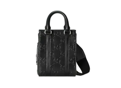 GUCCI GG Emboss Mini Tote Bag "Black"