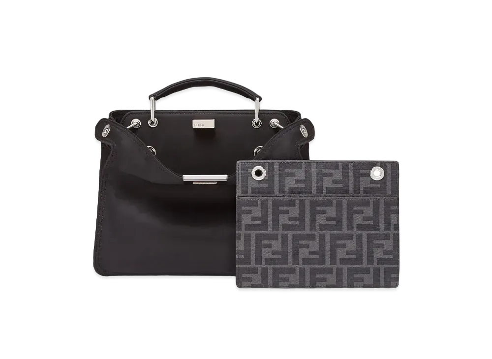 FENDI Peekaboo I See U Small Nylon Bag "Black"