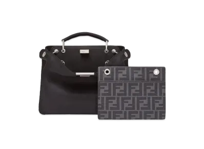 FENDI Peekaboo I See U Small Nylon Bag "Black"