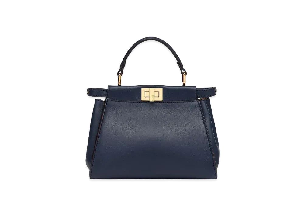 FENDI Peekaboo Mini Leather Bag "Blue"