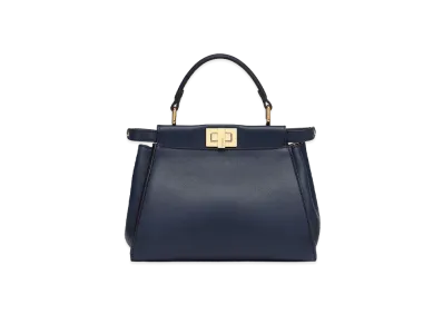 FENDI Peekaboo Mini Leather Bag "Blue"