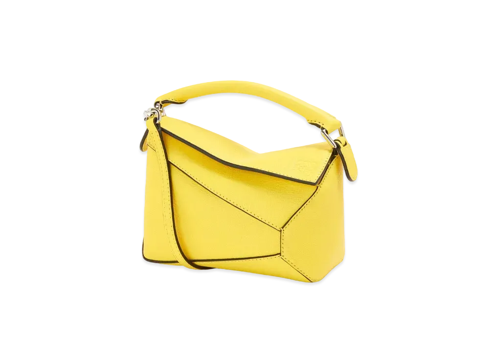 LOEWE Mini Puzzle Edge Bag In Goatskin "Lemon Zest"