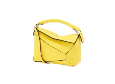 LOEWE Mini Puzzle Edge Bag In Goatskin "Lemon Zest"