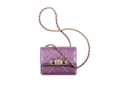 CHANEL Mini Flap Bag Calfskin & Resin "Purple"