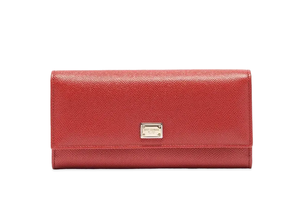 Dolce&Gabbana Continental Wallet Dauphine Leather "Red"