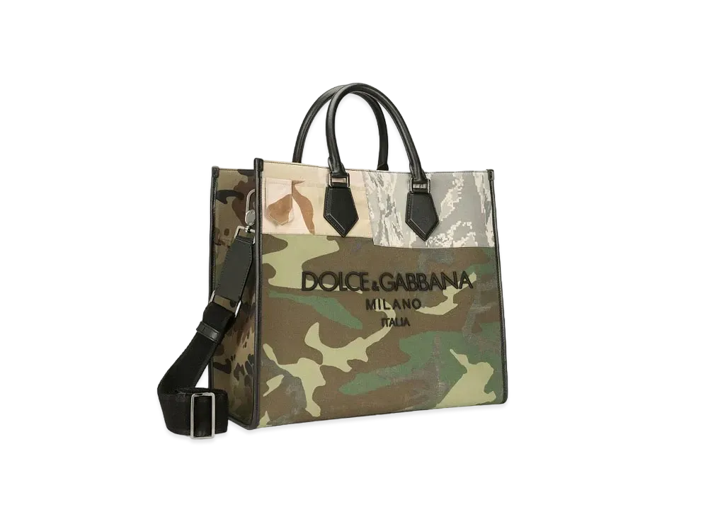Dolce&Gabbana Shopping Bag Camouflage Patchwork "Multicolor"