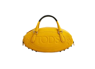 TOD'S Leather Boston Bag Mini "Yellow"