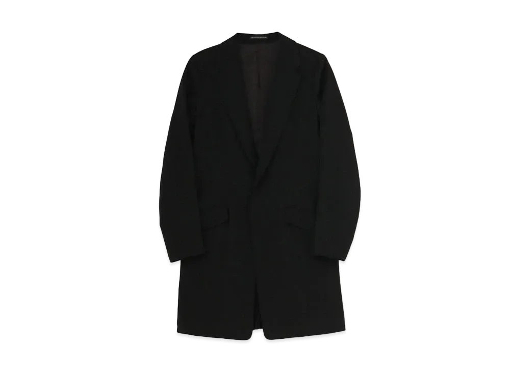 Yohji Yamamoto Y's WOOL GABARDINE BACK PLEATED JACKET "Black"
