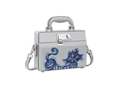 Dior Lock Handbag Dior And Kenny Scharf Smooth Calfskin "Gray"