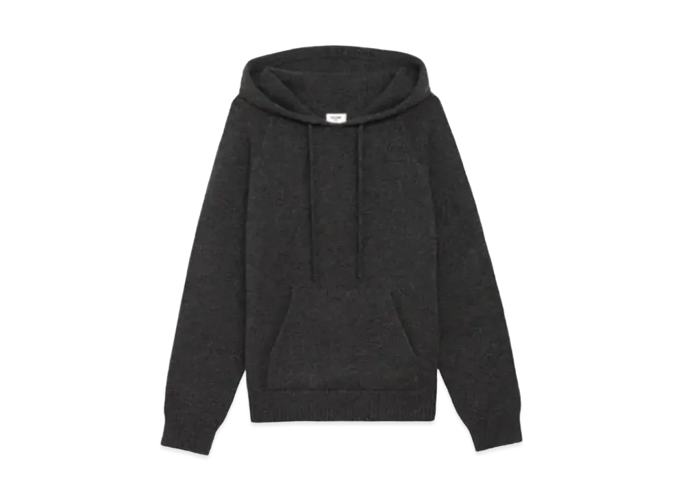 CELINE Hooded Sweatet / Cashmere "Medium Gray"