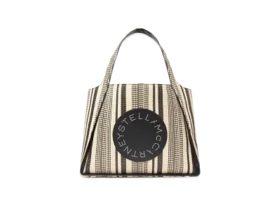 STELLA McCARTNEY Stellaro Stripe Lafia Tote Bag "Black"