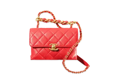 CHANEL Mini Flap Bag Calfskin "Red"