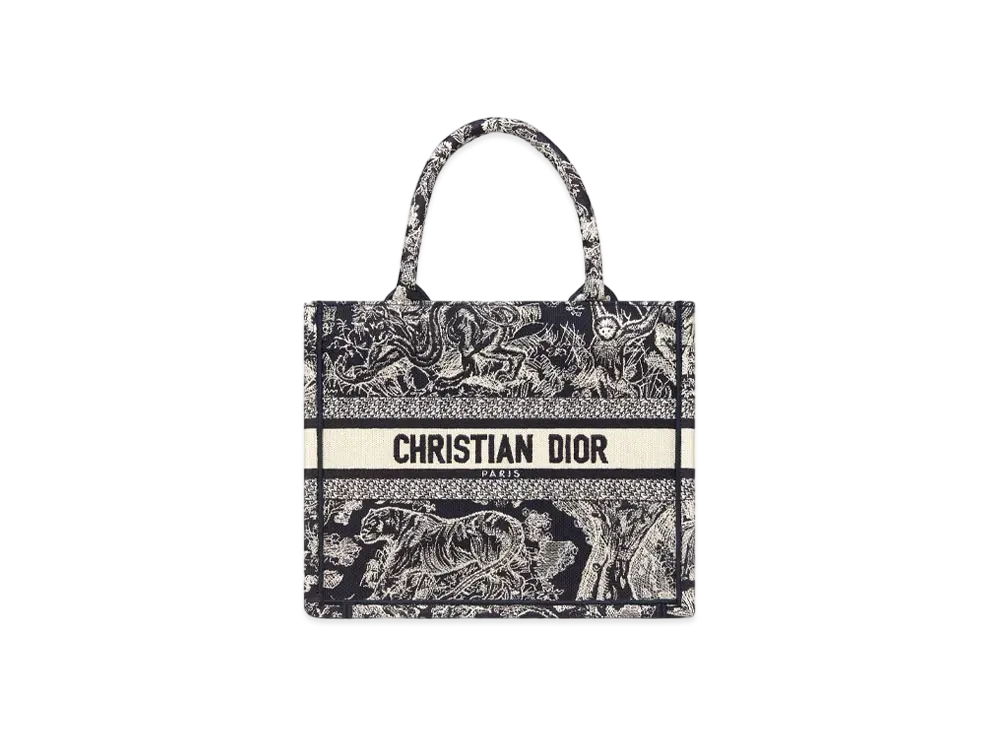 ディオール ブックトート スモールバッグ リバース トワル ドゥ ジュイ エンブロイダリー "ブルー" M1265ZRGO_M928