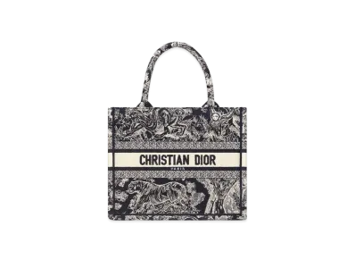 Dior Book Tote Small Bag Reverse Towal De Juy Embroidery "Blue"