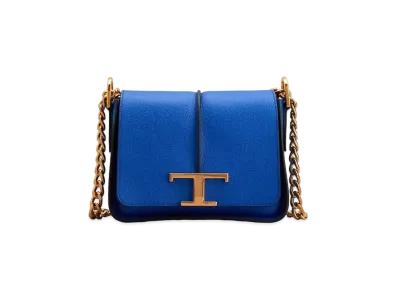 TOD'S T Timeles Leather Crossbody Bag Mini "Blue"